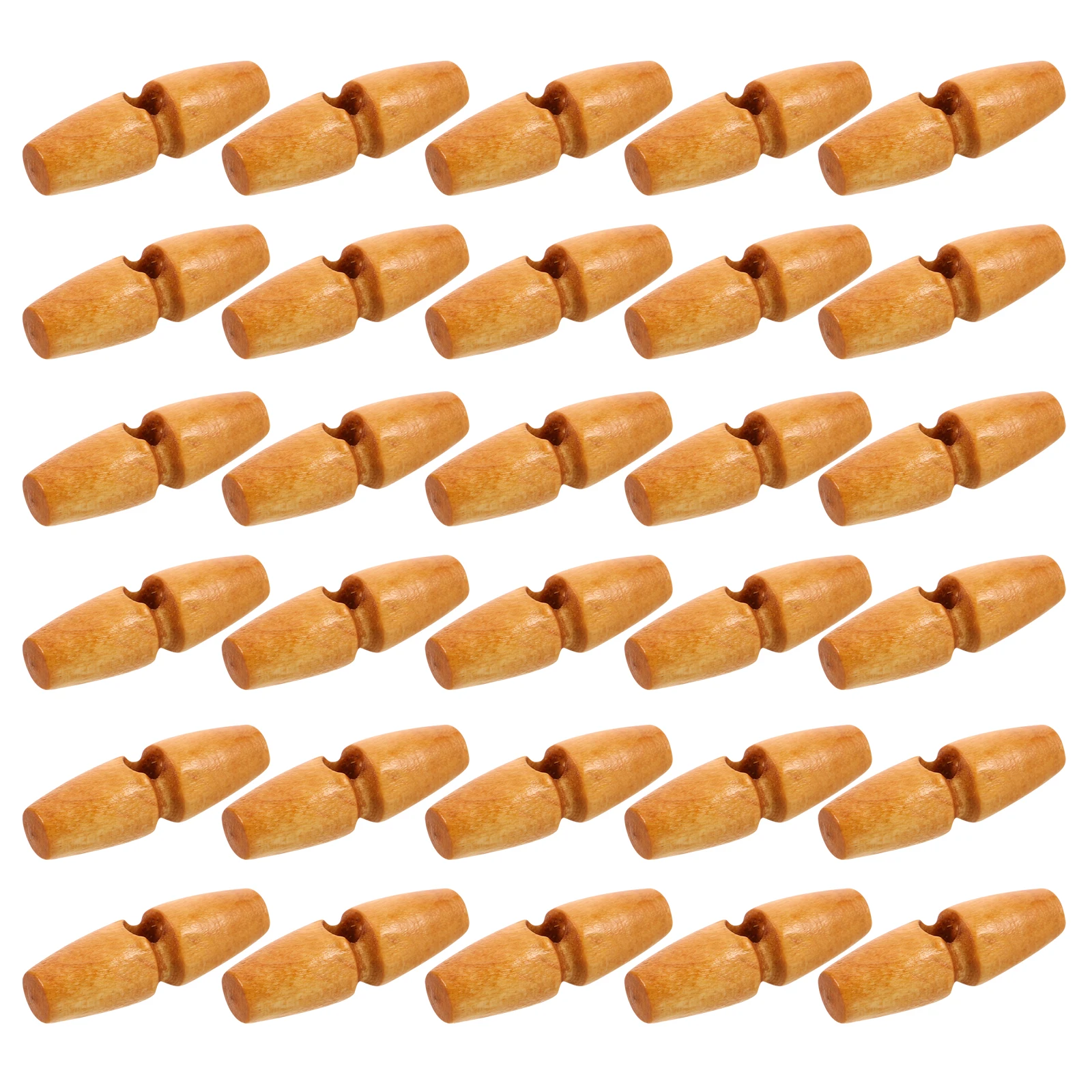 

50Pcs Wood Toggle Buttons Single Hole Vintage Horn Style for Coats Sweaters Jackets DIY Sewing Accessories Sewing Horn Button