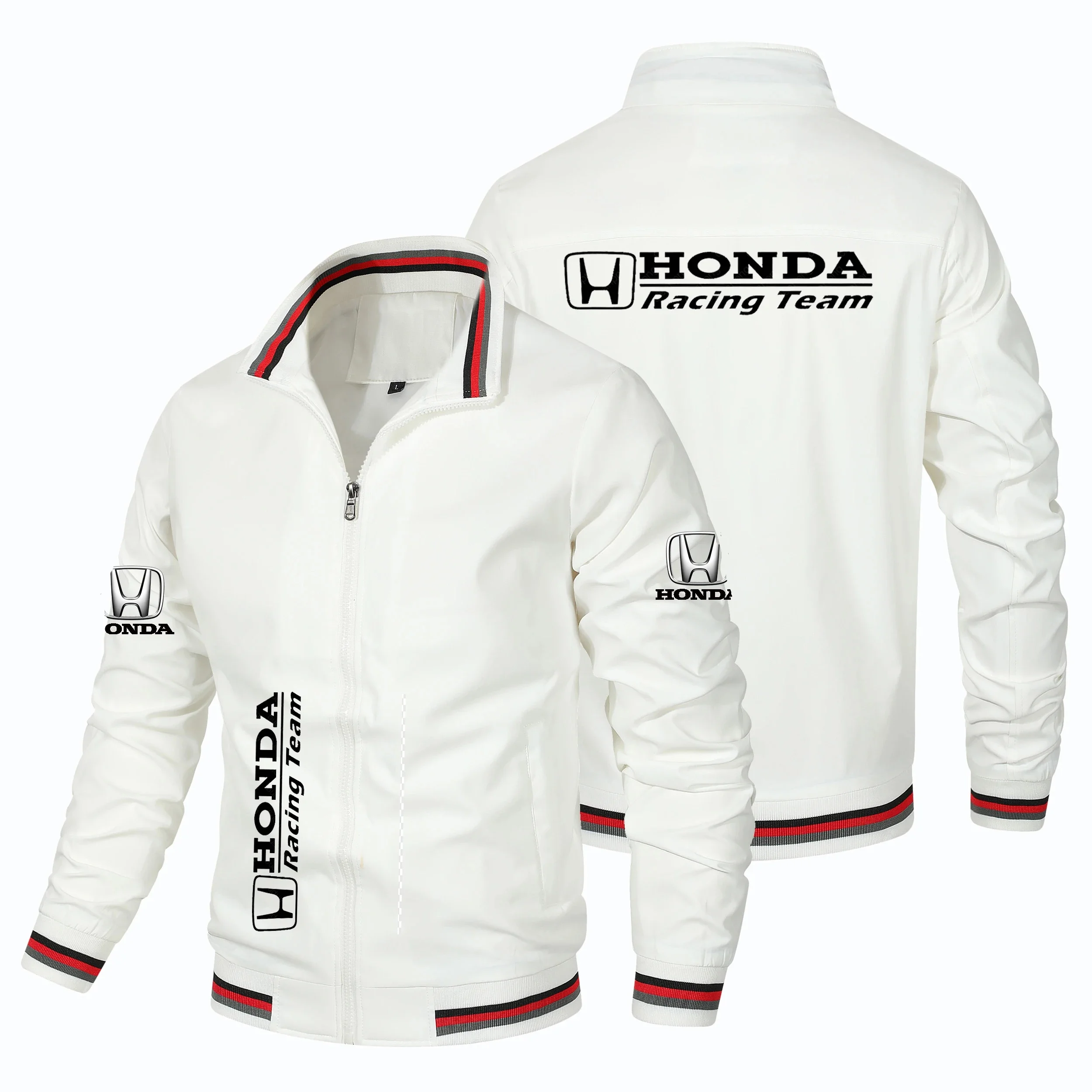 

Honda мотоциклетная куртка на молнии с воротником-стойкой, новинка 2025, одежда, спортивная одежда, крутая гоночная куртка, модная уличная мужская куртка