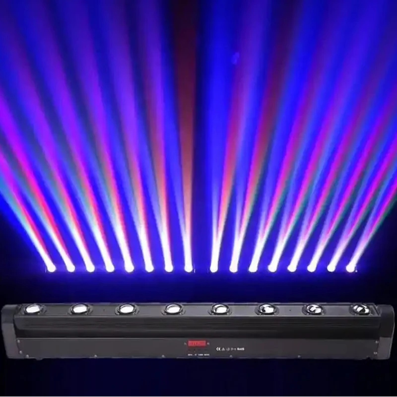 8x10w RGBW Led Beam Bar DMX Moving Head Light  Stage Effect Disco Lights For DJ Party Christmas Events