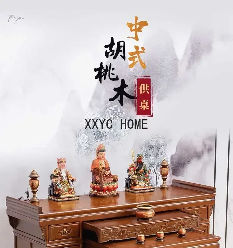 

Solid Wood a Long Narrow Table Altar Buddha Shrine Buddhist Hall Home Buddha Table Living Room Prayer Altar Table