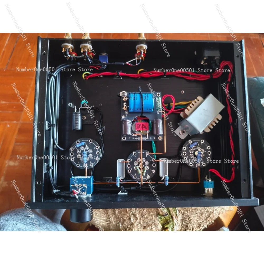 6N8P Handmade Point to Point Tube Preamplifier Compatible with 6SN7 Tube 2 Stage Circuit Customizable