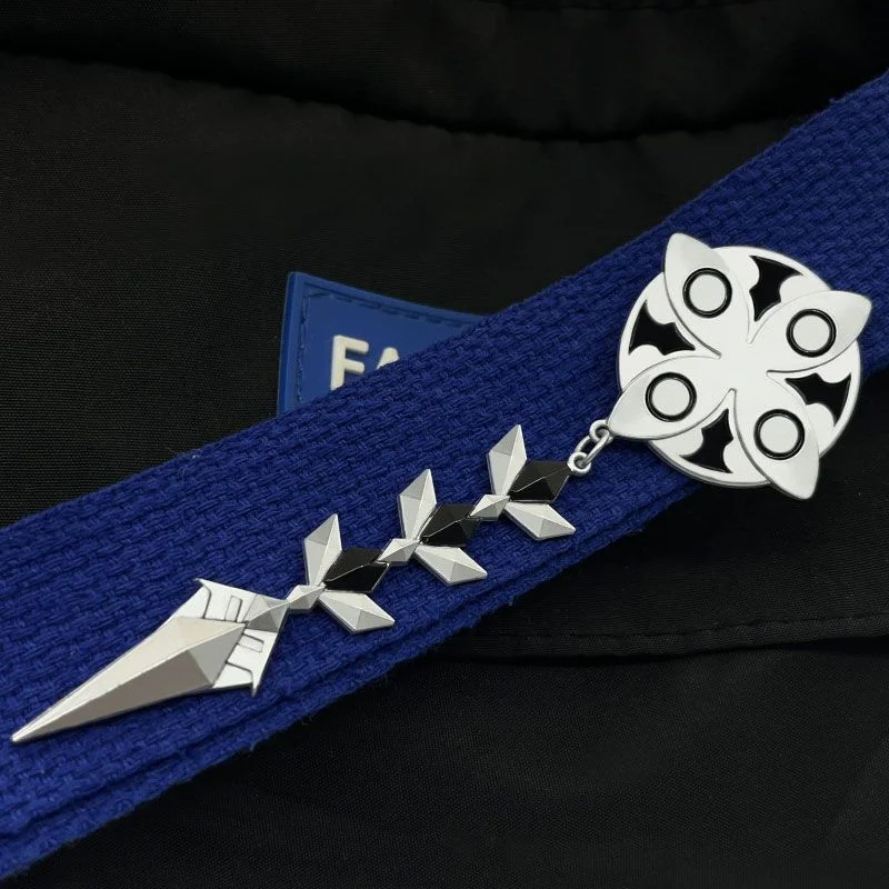 Game Genshin Impact II Capitano Cosplay The Captain Brooch Keychain Badge Pin Key Chain Keyring Halloween