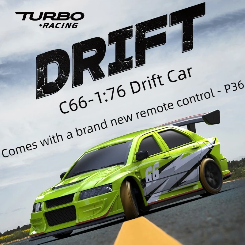 TURBO RACING C66 1/76 Mini RC Car Electric Simulation Drift Car with Gyroscope A Collectible Toy Car Suitable for Adults
