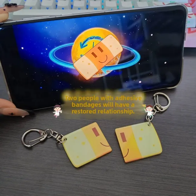 Magic AU Relationship Recovery Acrylic Backpack Hanging Keychain for Couples Best Friends School Bag Decoration