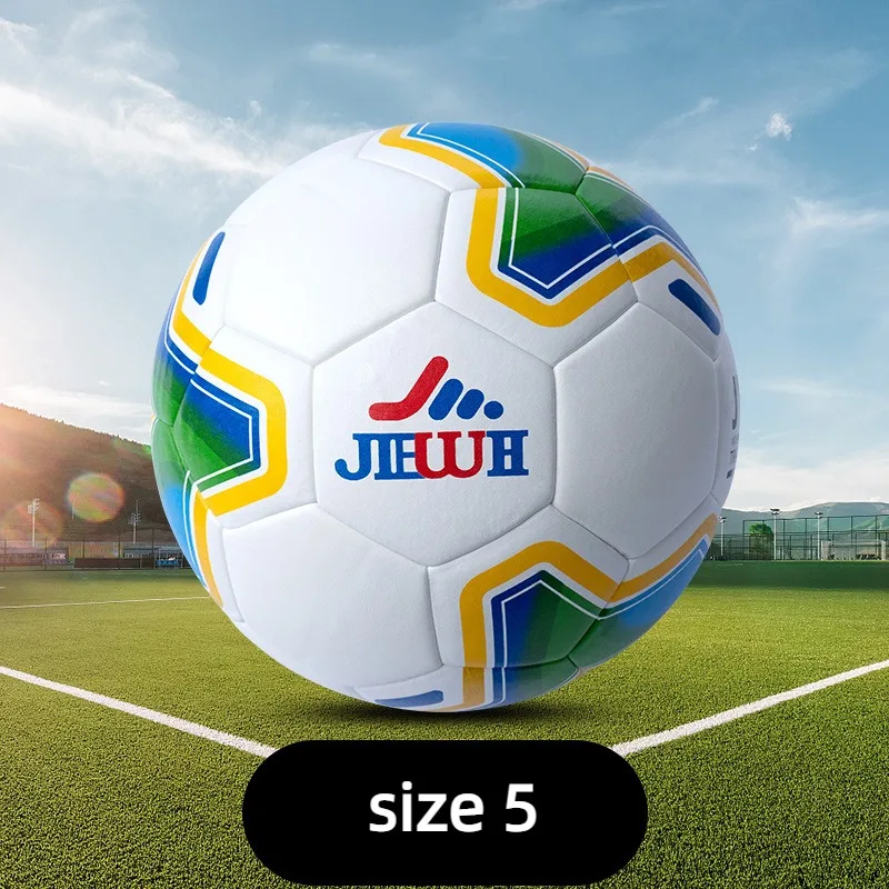 Seamless Heat Bond Football Official Size 5 Adults Training Soccer Ball PU Waterproof Wear Resistant Indoor Outdoor Game Futebol