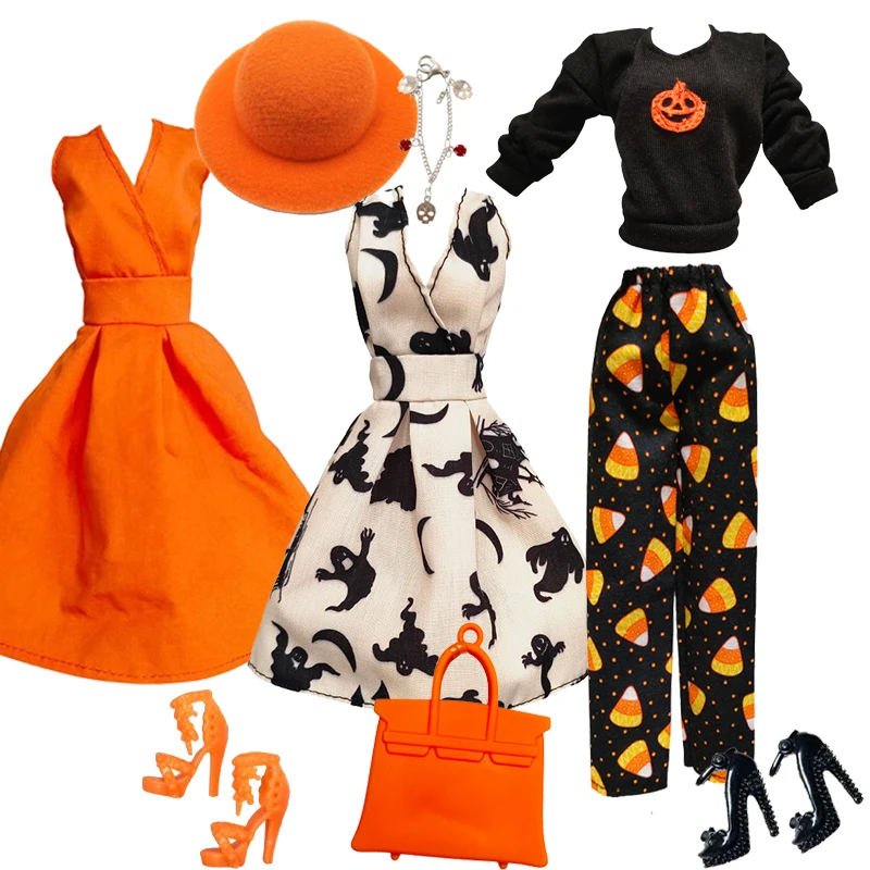 

Scale 1/6 Doll Cosplay Halloween Clothes Outfit Dress Pants Cap Bag Sets for 12inch BJD Doll 30cm Doll Mengf Mizi Xinyi FR Doll
