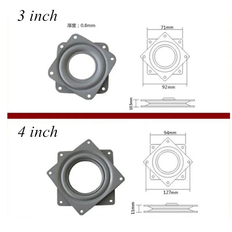 3/4 inch Swivel Plates Bearing Display stand turntable Lazy susan 360 Degrees Rotating Rolling DIY Furniture Hardware