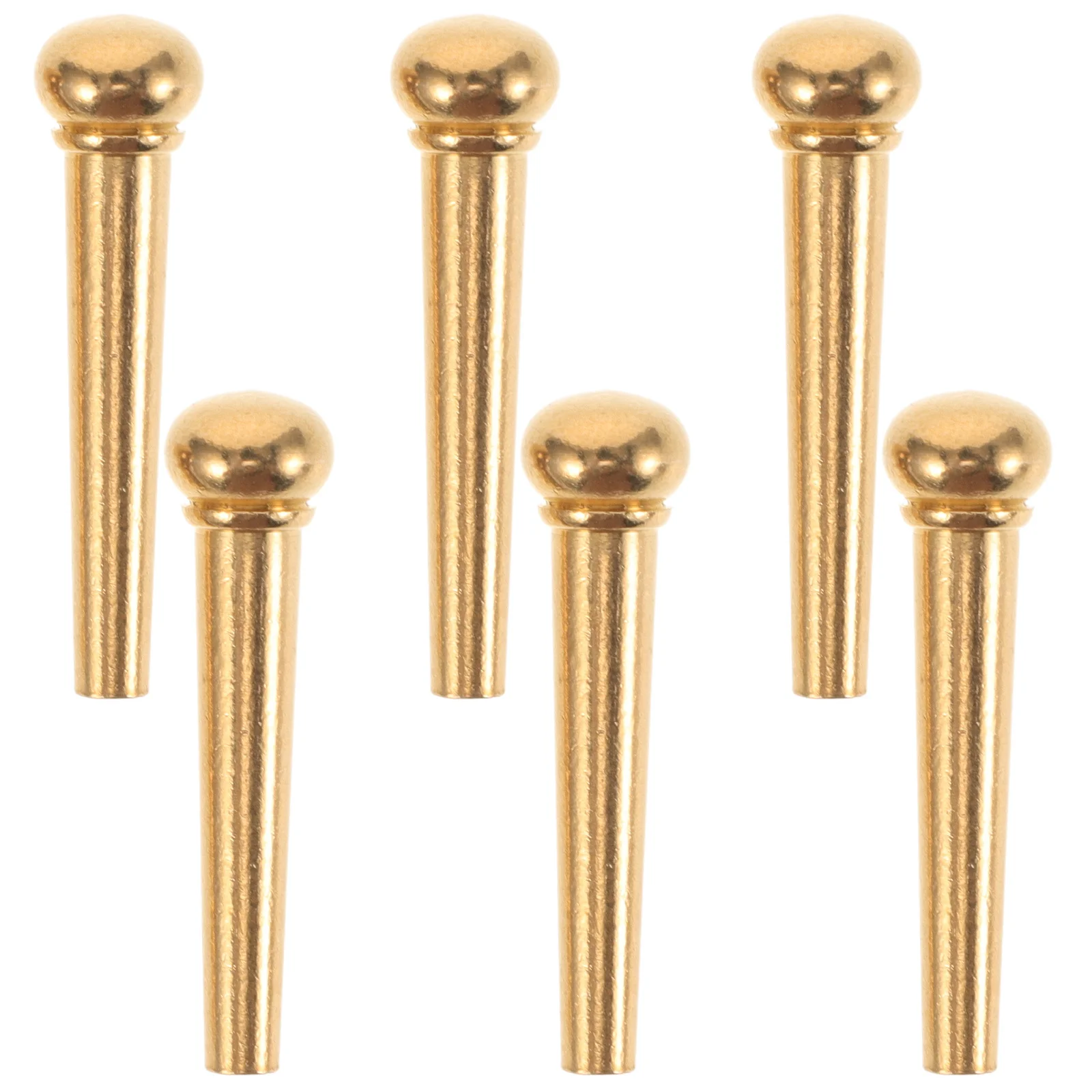 

6Pcs Guitar Bridge Pins Copper Acoustic Replacement Parts Stable Fit Enhanced Vibration Bridge Pins
