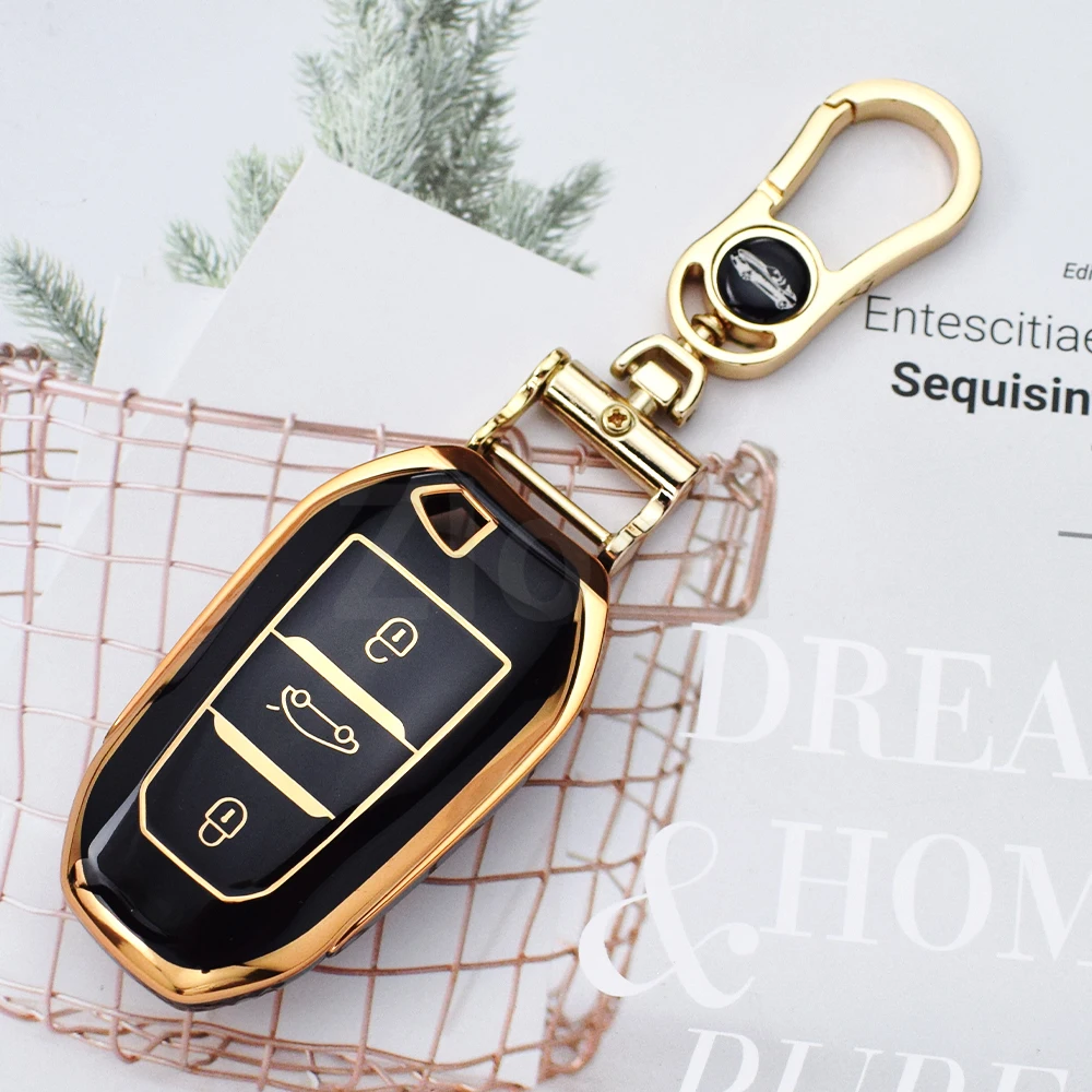 New TPU Car Key Case for Peugeot 2008 3008 4008 5008 308 408 508 Citroen C1 C2 C4 C6 C3-XR Picasso DS3 DS5 Cover Shell Fob