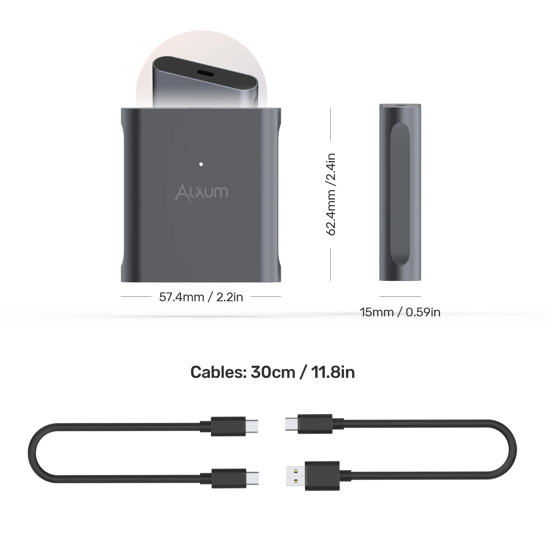 Imagem -05 - Adaptador de Memória Expressa Alxum-cf Leitor de Cartão tipo b Cabo c ou Usb a Gen2 10gbps Adequado para Laptop Computador Telefones