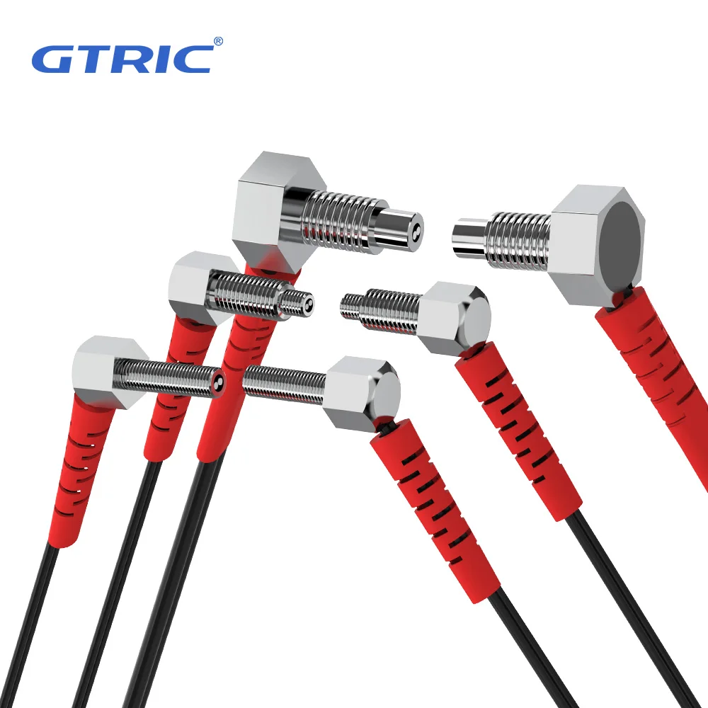 GTRIC Fiber Optic Sensor Probe Elbow Through-beam M3 M4 M6 High-precision Amplifier NPN PNP Photoelectric Optical Senosr Switch