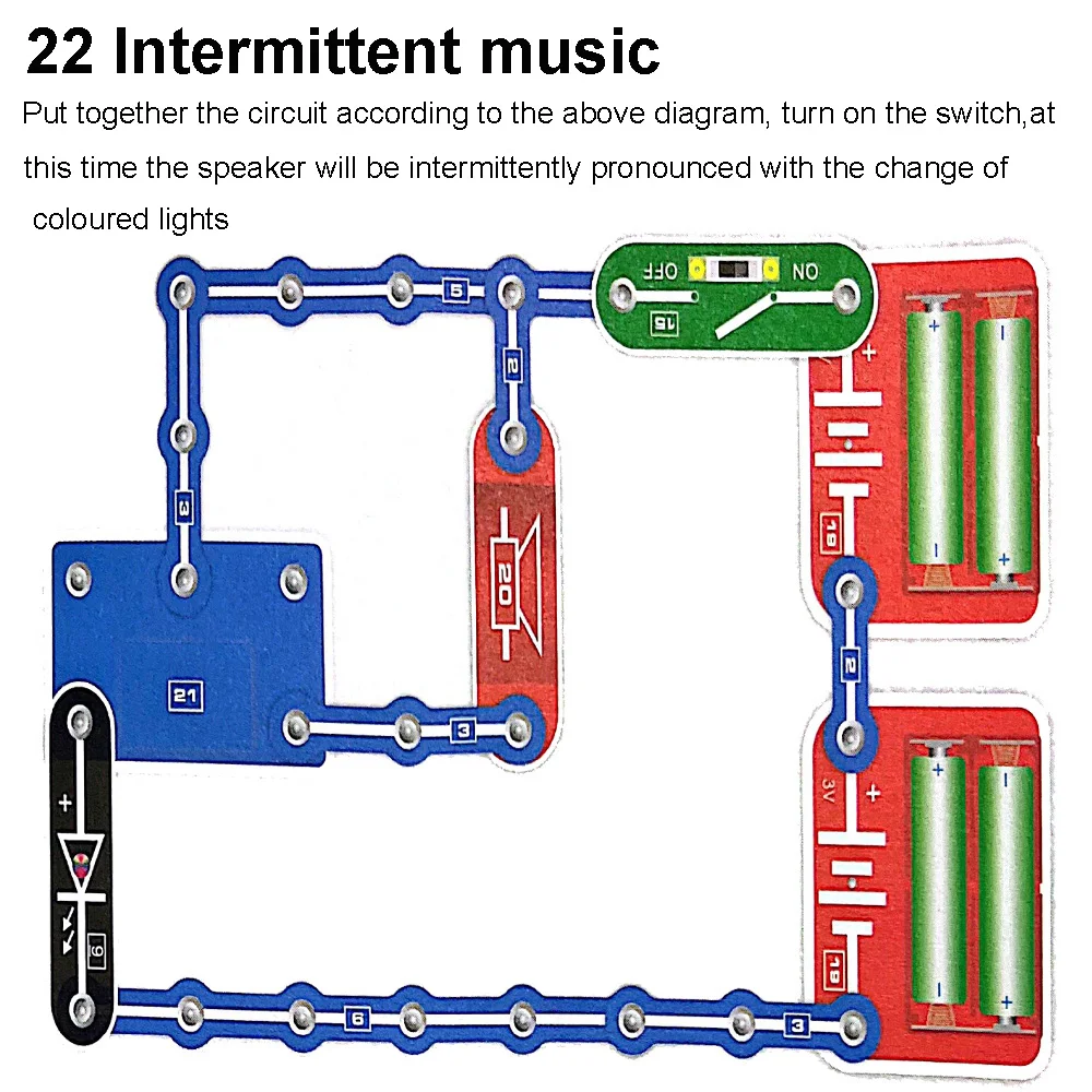 Science Experiments Kits Circuits Electronic For Kids 31 Piece Circuito Electrico niños For Children STEM Toys Science Kits New