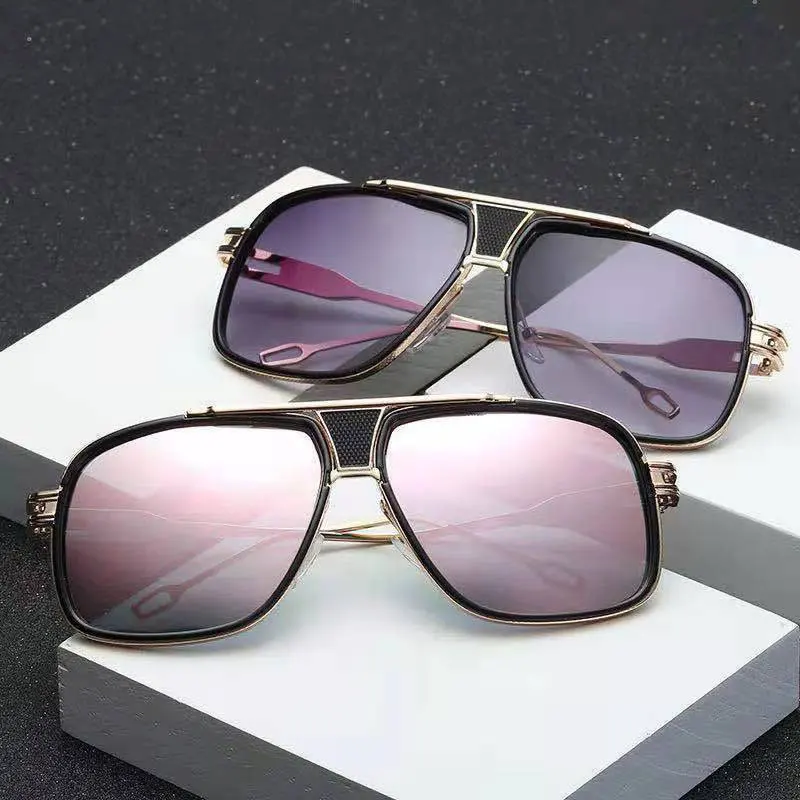 Mode Sonnenbrille Outdoor Kröte Spiegel Doppels trahl Dekoration Brille Sonnenbrille für Männer