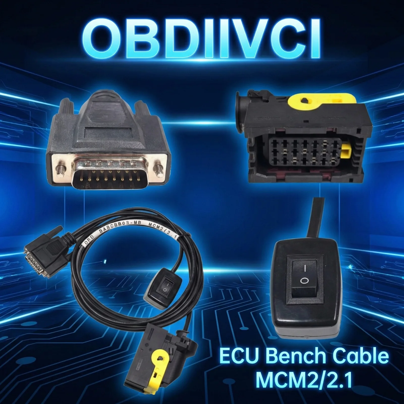 

2025 для MB MCM2/2.1 K+CAN ЭБУ Настольный кабель для грузовиков Mercedes-Benz, для трактора Claas ECU и адаптера диагностического инструмента