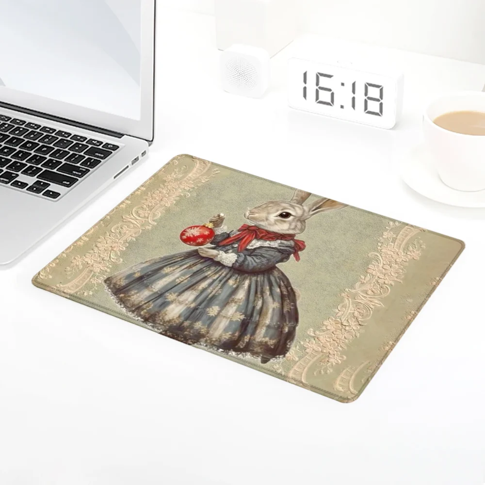 

Mouse Pads New Gaming Pc Accessories Small Mousepad Mause Pad Vintage Rabbit Fashion Computer Mat Deskmat Mausepad Gamer Cabinet