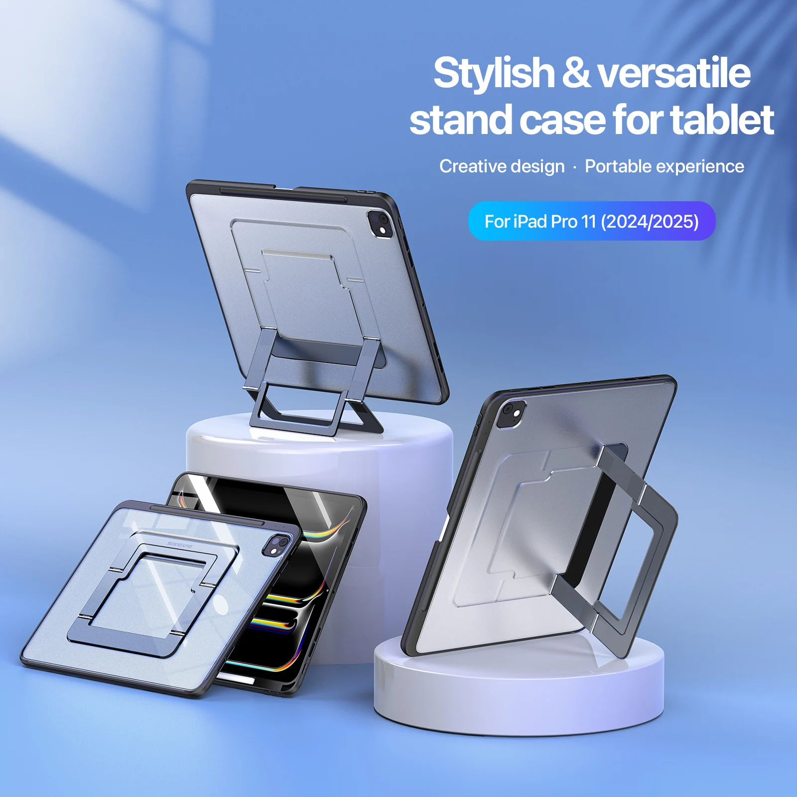 Legering standaardhoes voor iPad Pro 11/13 iPad Air 11/13 (2024 2025) iPad 10e/11e generatie iPad Air 5/4 10,9" met verstelbare standaardcover