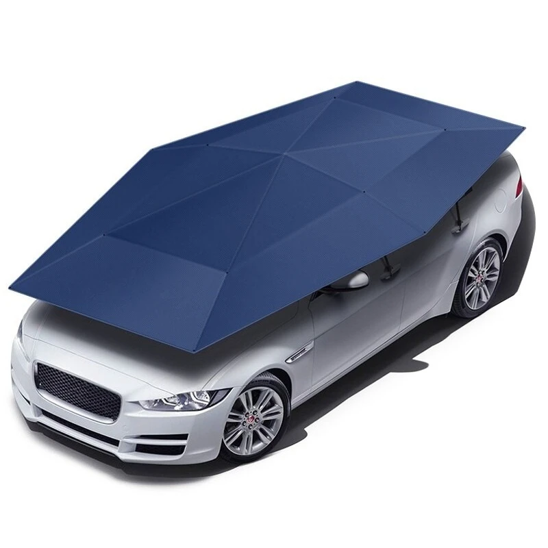 Oversized car parasol fully automatic mobile canopy, summer sun protection roof folding awning
