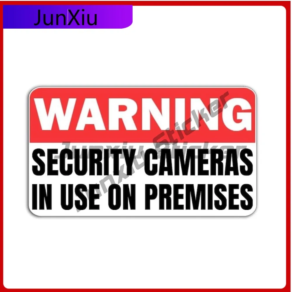 

Or Security Cameras In Use On Premises Warning Sign Vinyl Decal Scratch-proof Exterior Sticker Accessories Decorative Decals Suv