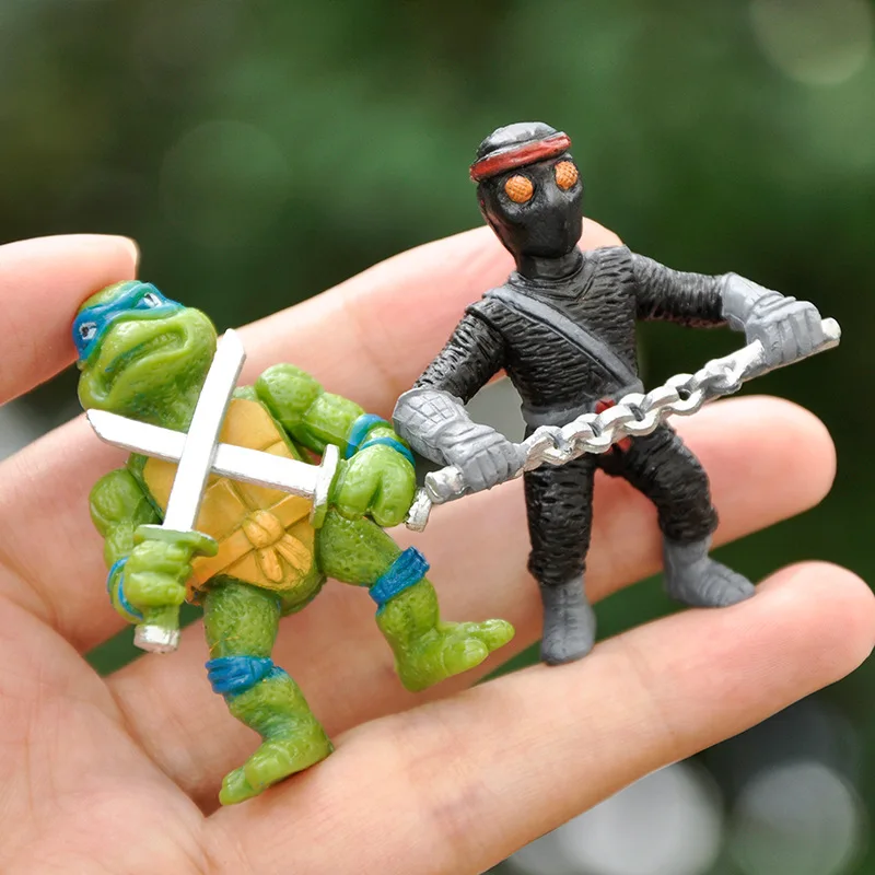 6pcs Teenage Mutant Ninja Turtles PVC Action Figure Raphael Donatello Toys Decor Adorable Cartoon Fashion Doll Kids Charm Gift