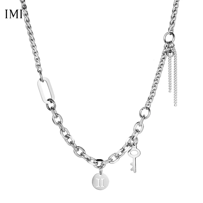 

Kitykiss Mixed Chain Necklace, Tassel and Key Design, Hip Hop Urban Fashion Unisex Accessories