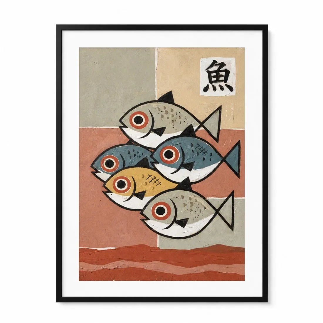 1pc frameless Canvas Painting Fishes In Flux Poster,Canvas Wall Print,Modern Art Illustration,HighGrade Home Decoration Artwork