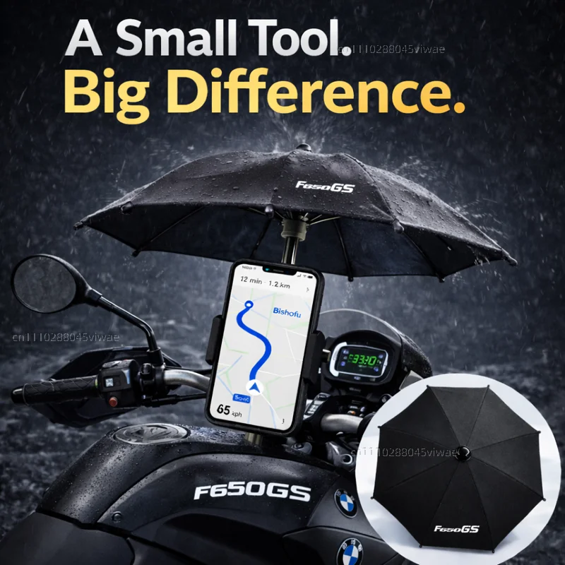 

For BMW F650GS Motorcycle Phone Umbrella Holder Waterproof Sunshade Anti Glare Rainproof Handlebar GPS Mount