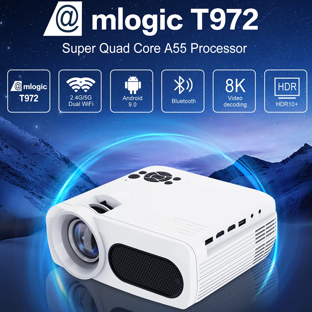 

M7 Projector 1920*1080P Supported LED Video For Mobile Phone Mirroring Portable Android optional Home Theater Free delivery!