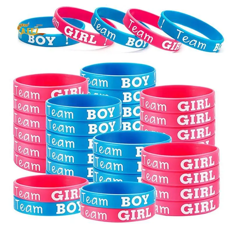 

AEE7-Gender Reveal Bracelets, Includes Team Boy Bracelets And Team Girls Bracelets For Gender Reveal Party (40 Pieces)