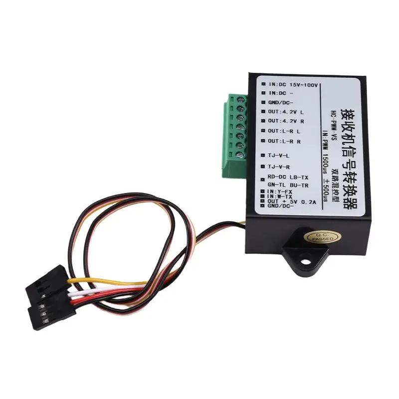 

AB34-Dual Channel Hybrid Control Differential Model Receiver Electric Vehicle Controller Signal Converter PWM Voltage