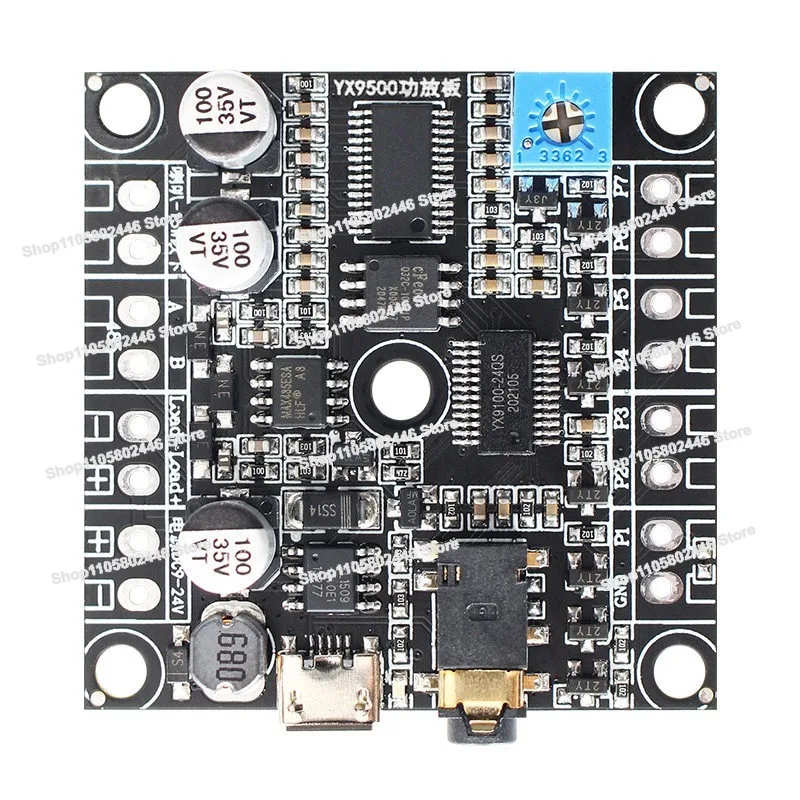 15W Voice Power Amplifier Board RS485 Communication Module External Police Light Modbus RTU Control Seven-way YX9500