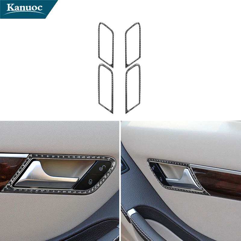 

For Mercedes Benz R-Class R Class 2009 2010 2011 2012 Carbon Fiber Door Handle Stickers Car Interior Decorative Accessories