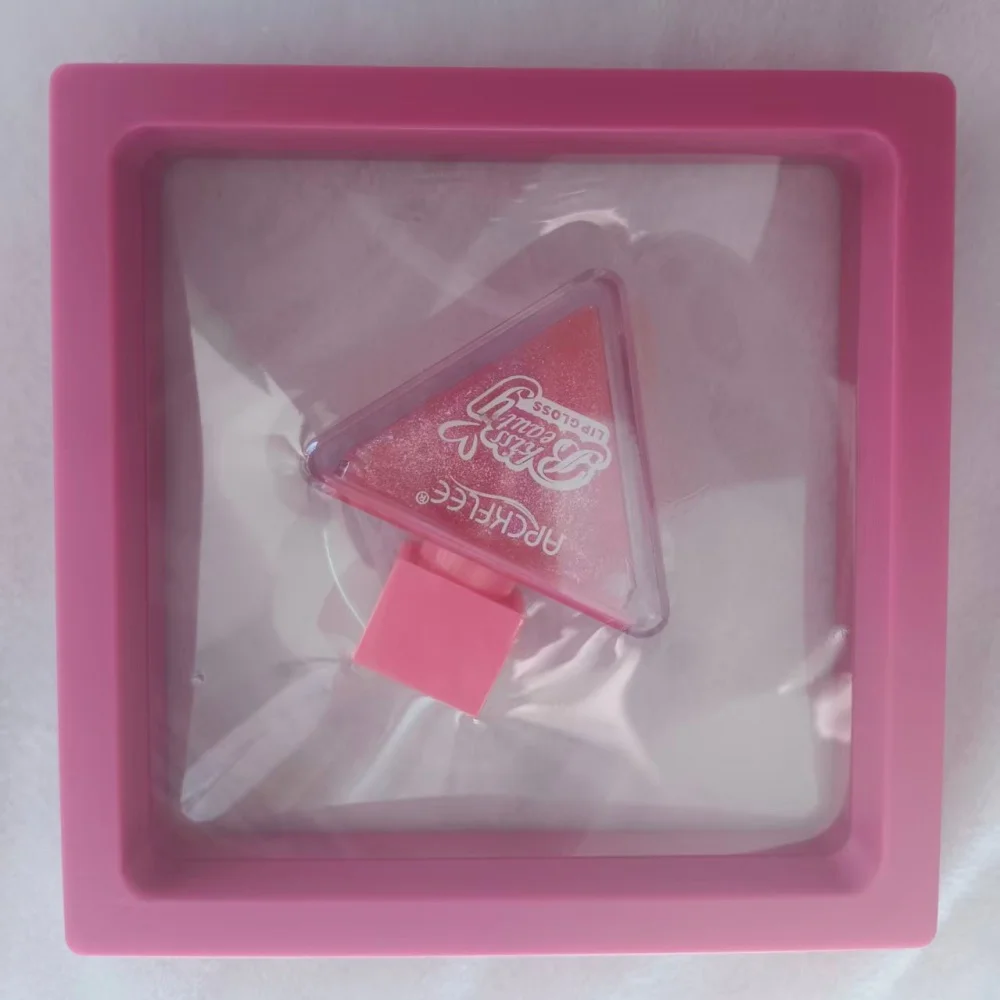 ملمع شفاه مثلث شفاف، عبوة واحدة، 3 ألوان متوفرة، مع ملمع شفاه لامع، مرطب ومرطب، تبييض