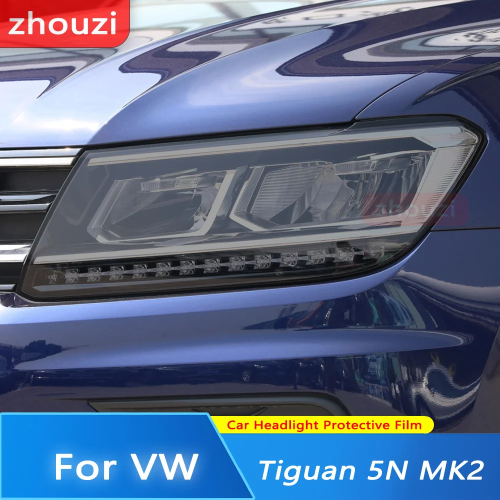 

For Volkswagen VW Tiguan 5N MK2 2017-2019 Car Lamp Film Headlight Tint Black Protective Film Taillight Transparent TPU Stickers