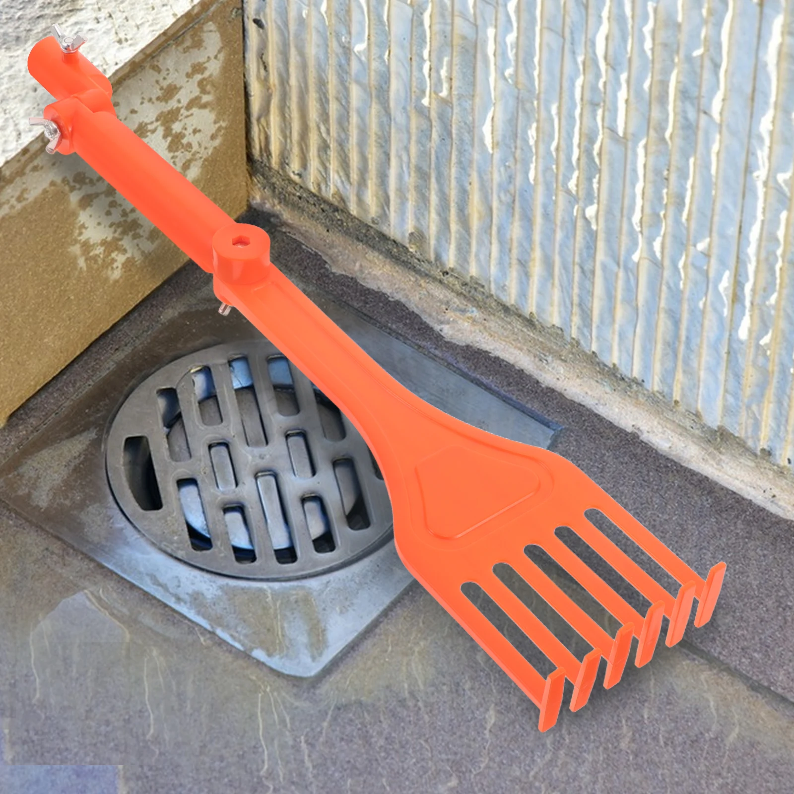 

1 set Mini Rake Outdoor Gutter Duster Tool Rotating Handle Gutter Scoop Leaves Guard Wand Roof Supply Outdoor Duster Yard Tool