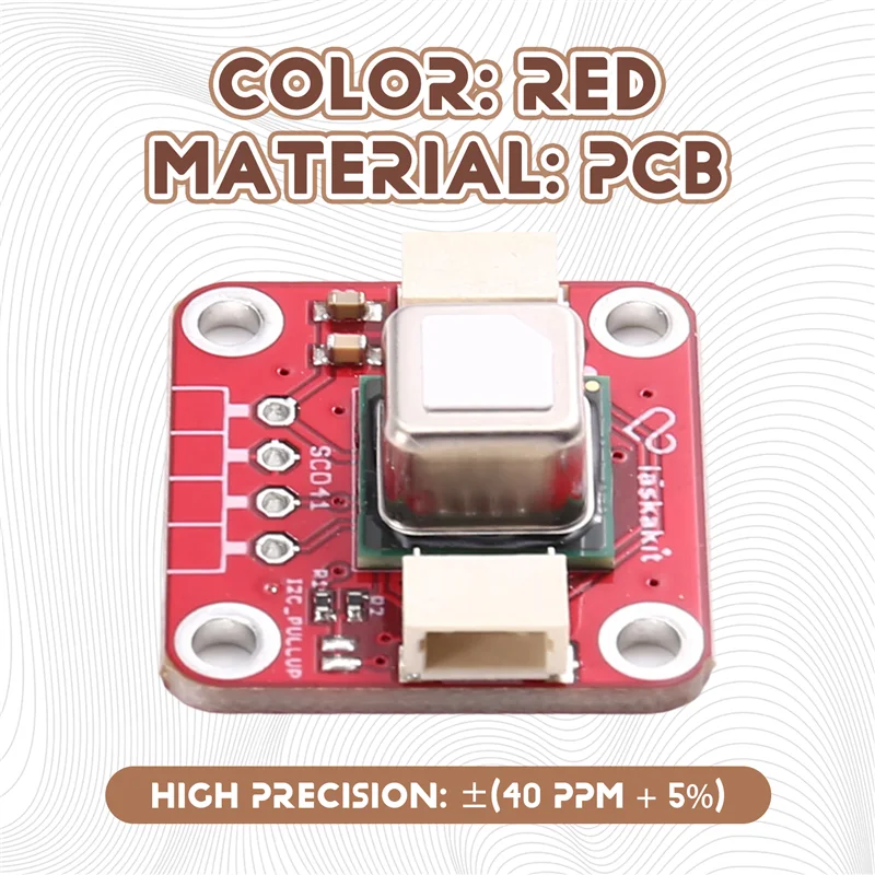O módulo sensor de gás M18K-SCD41 detecta temperatura e umidade do dióxido de carbono CO2 em um sensor I2C