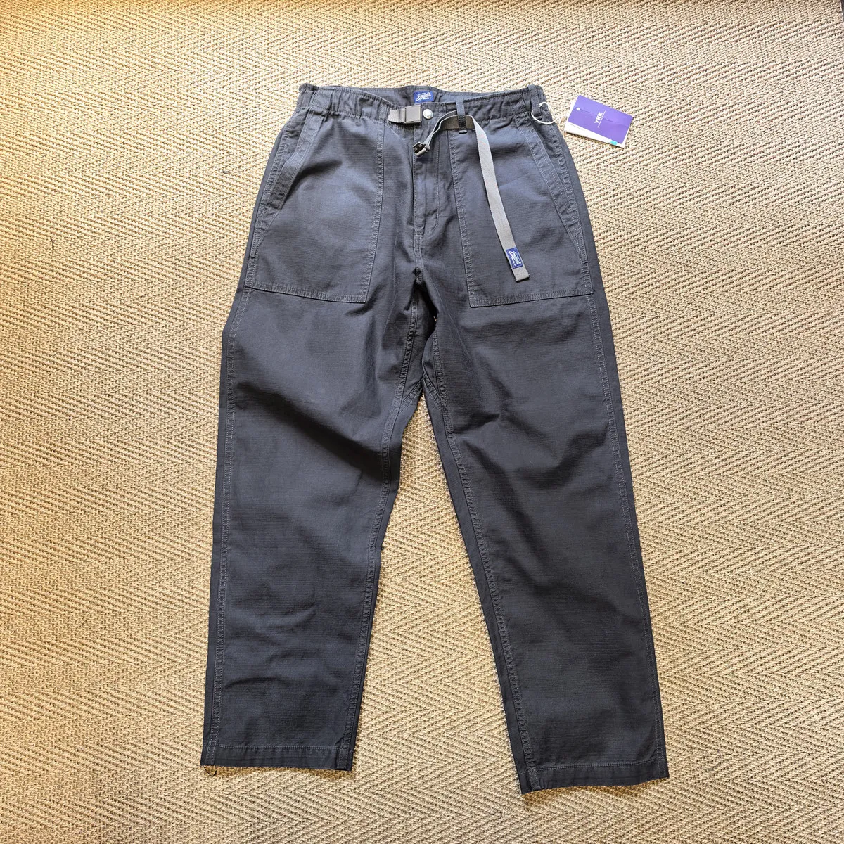 Amekaji Wear High Quality Japanese Fashion Satin Wax Dye Wash Cargo Tapered Pants Japanese Leisure Overalls Men