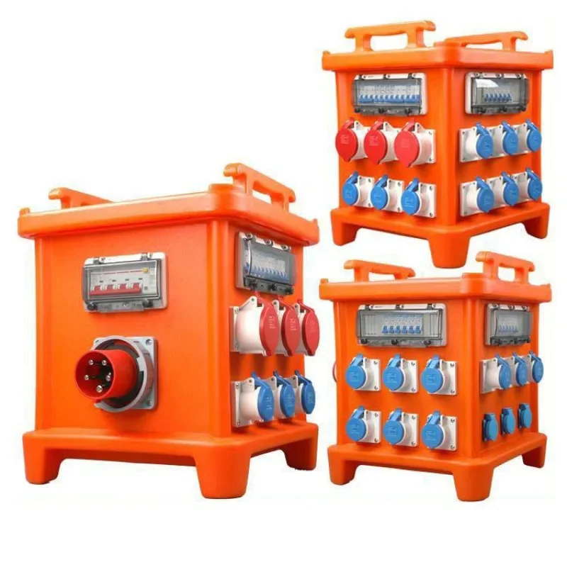 

Portable Outdoor Power Charger with Triple Switch Box Plastic Waterproof Aviation Socket 16A Rated 110V/240V