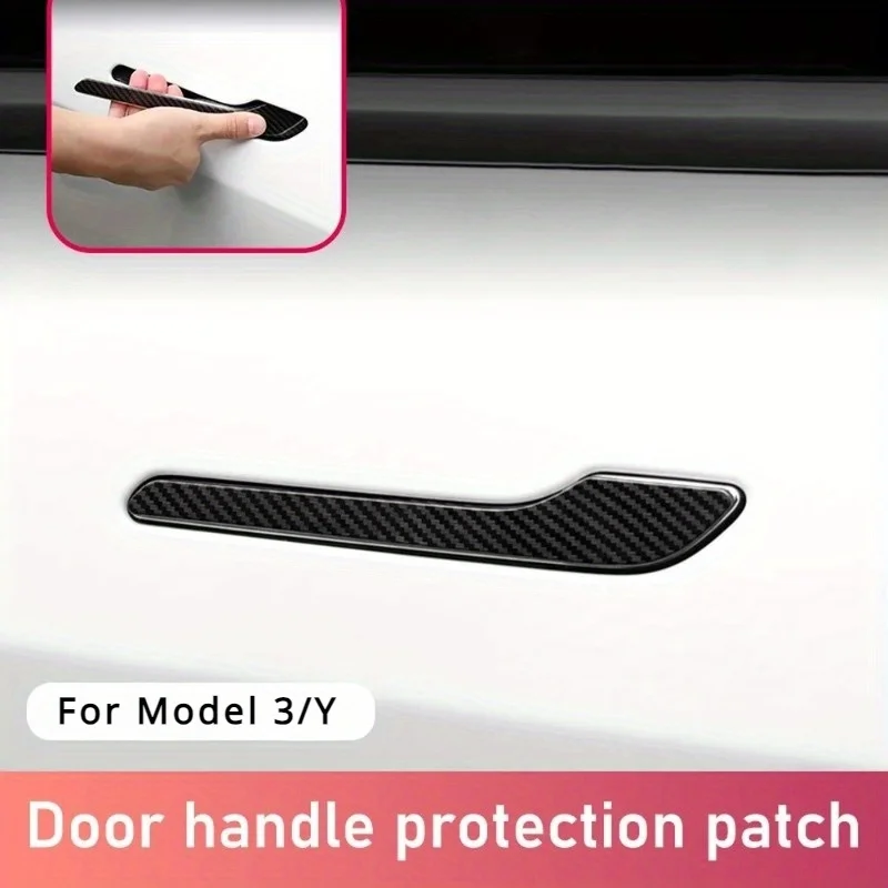 

For Model3/Y door handle puller anti-scratch patch Carbon Fiber Sticker Tuning Accessories