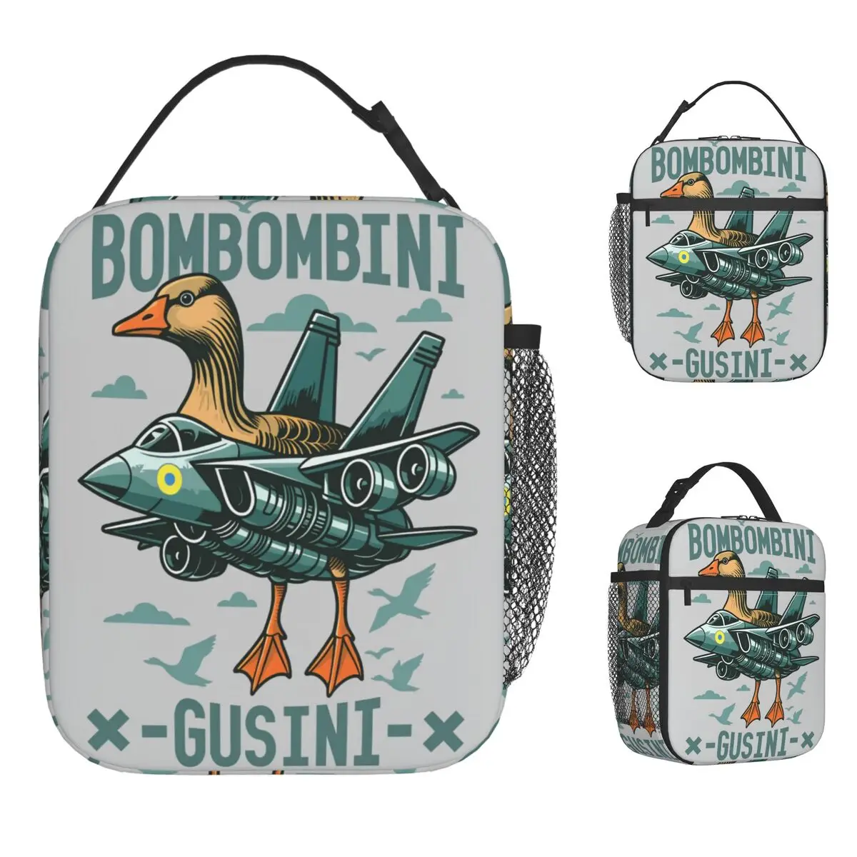 Italian Brainrot Meme Lunch Bag For Unisex Designer Lunch Box Retro Outdoor Picnic Cooler Bag Portable Oxford Thermal Lunch Bags