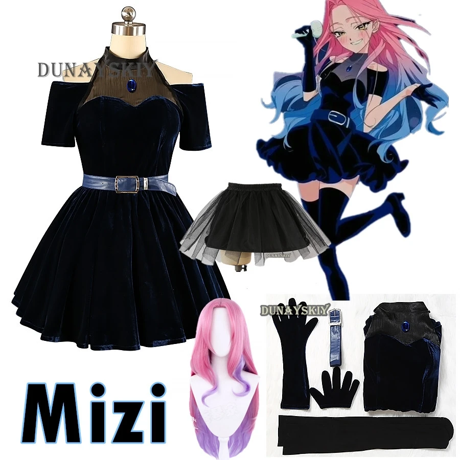 Anime Alien Stage Mizi Kleid Kostüm Cosplay Party Kleid Gürtel Trubel Halloween Karneval Mädchen Geschenk lässige Uniform