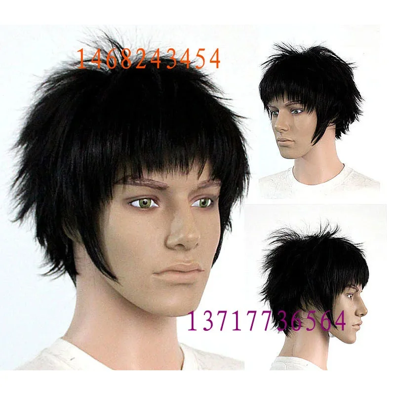 Trafgar D Water Law short black styled heat resistant hair cosplay costume wig track Wig Cap