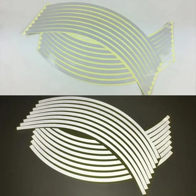 Car Styling Strips Reflective Motocross Bike Motorcycle Wheel Stickers and Decals 17/18 Inch Reflective Rim Tape