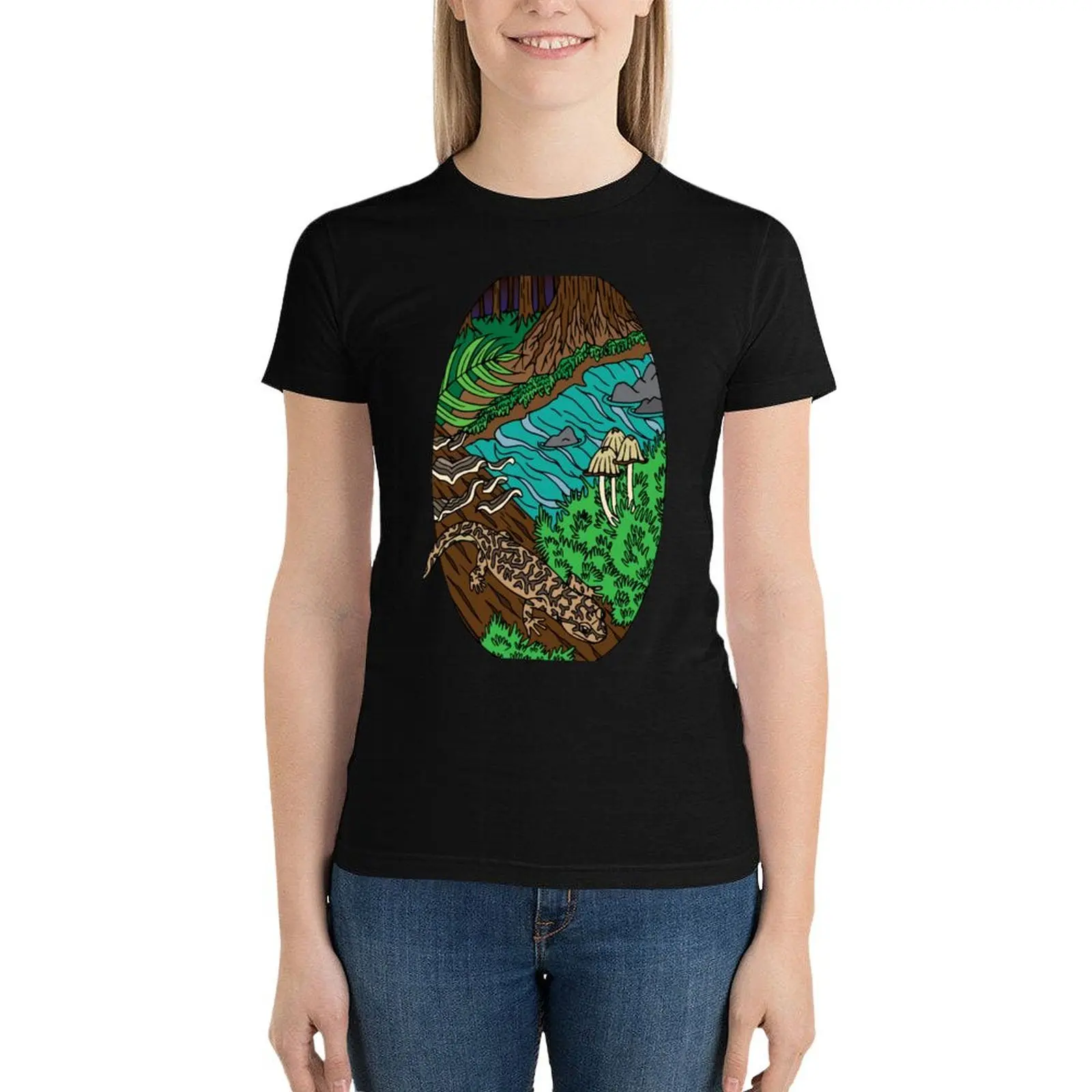 California Giant Salamander (Dicamptodon ensatus) T-Shirt cute clothes summer top Womens clothing