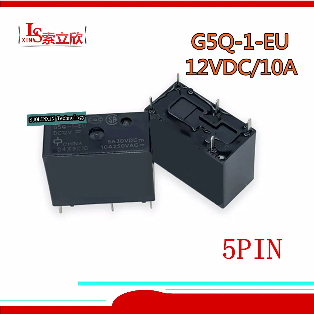 10PCS/lot  100%Original New Relay G5Q-1-EU DC12V  G5Q-1-EU DC24V  G5Q-1-EU-12VDC  G5Q-1-EU-DC24V  G5Q 1 EU 5A 10A One on one off