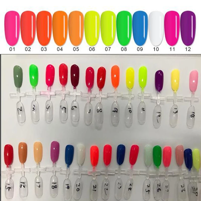 100g Neon Nail Acrylic Powder 12 Colors Bulk Fluorescent Crystal Powder Building Extending/Carving Nail Art Polish Powders*H58OI