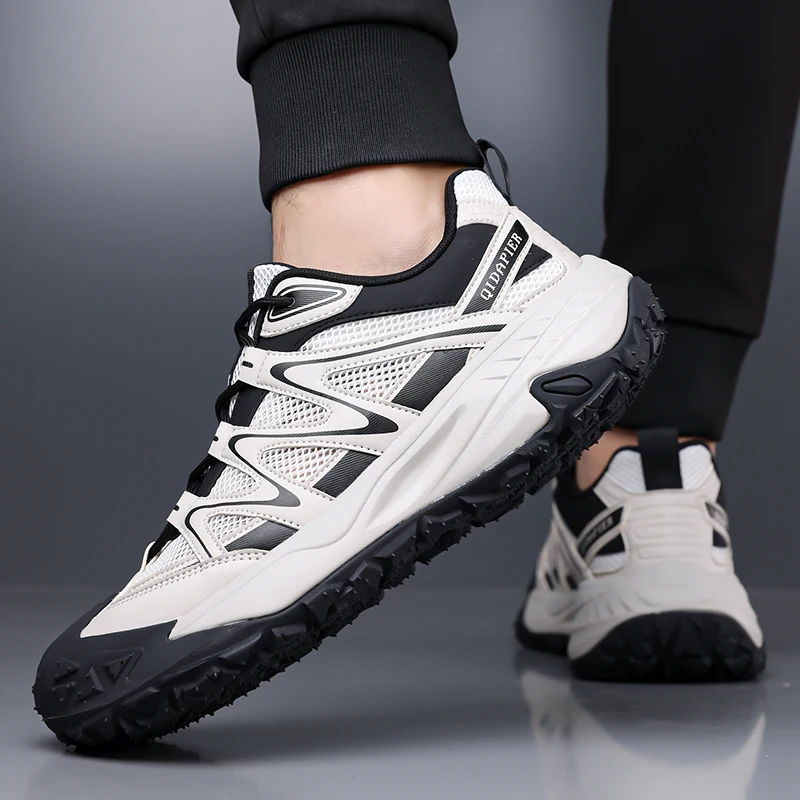 Men'S Comfortable Sports Shoes In Spring And Autumn Anti Slip And Wear-Resistant Hiking Shoes Mesh Breathable Hiking Shoes