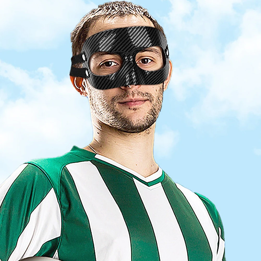 Half Face Sports Face Mask Shatterproof Athletic Facial Cover Protective Basketball Nose Guard Adjustable for Broken Nose