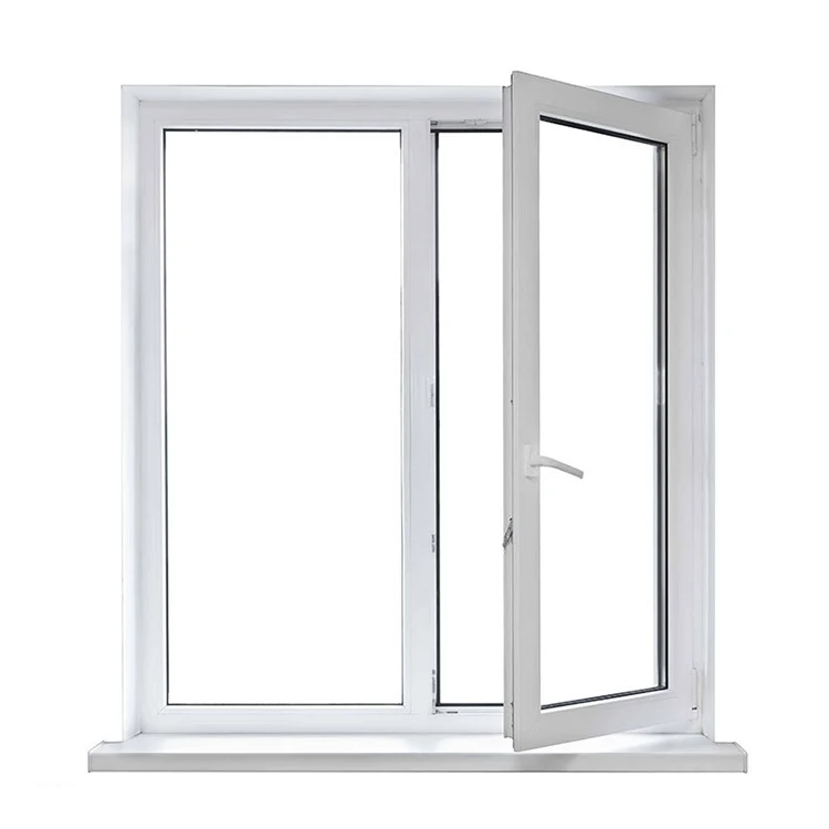 Low U Factor Hurricane Proof Swing Double Glazed UPVC Casement Windows