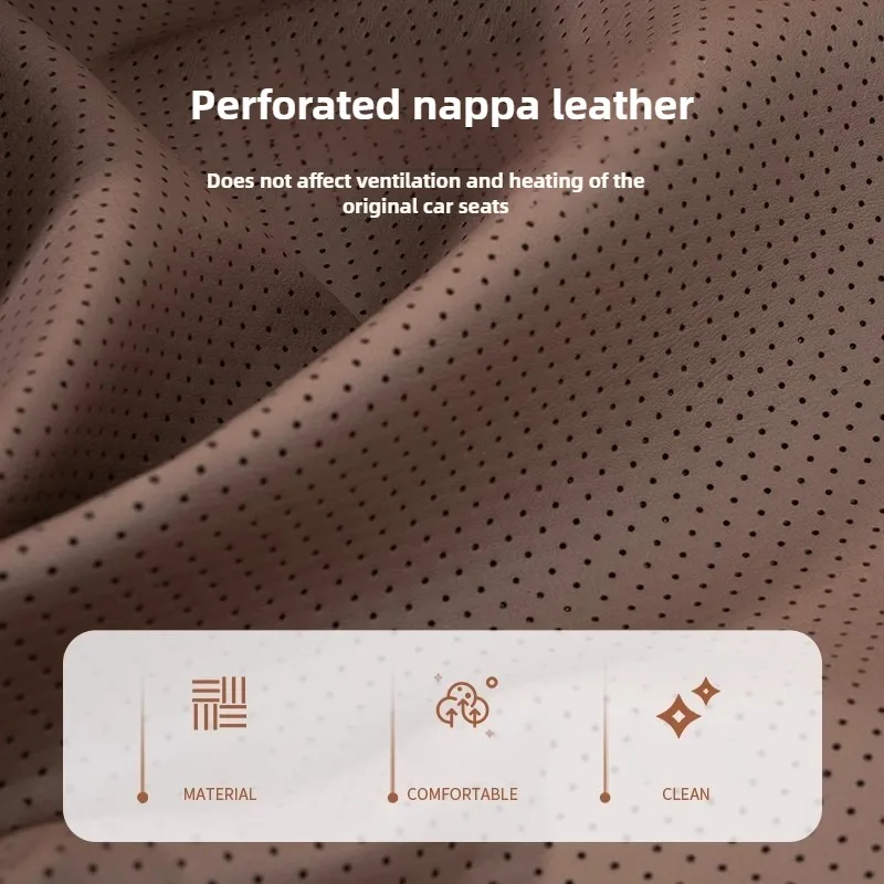 Comfort Nappa Leather Car Seat Covers Full Set Universal Car Seat Cushion Cars Seats Accessories Four Seasons Car Seat Protector