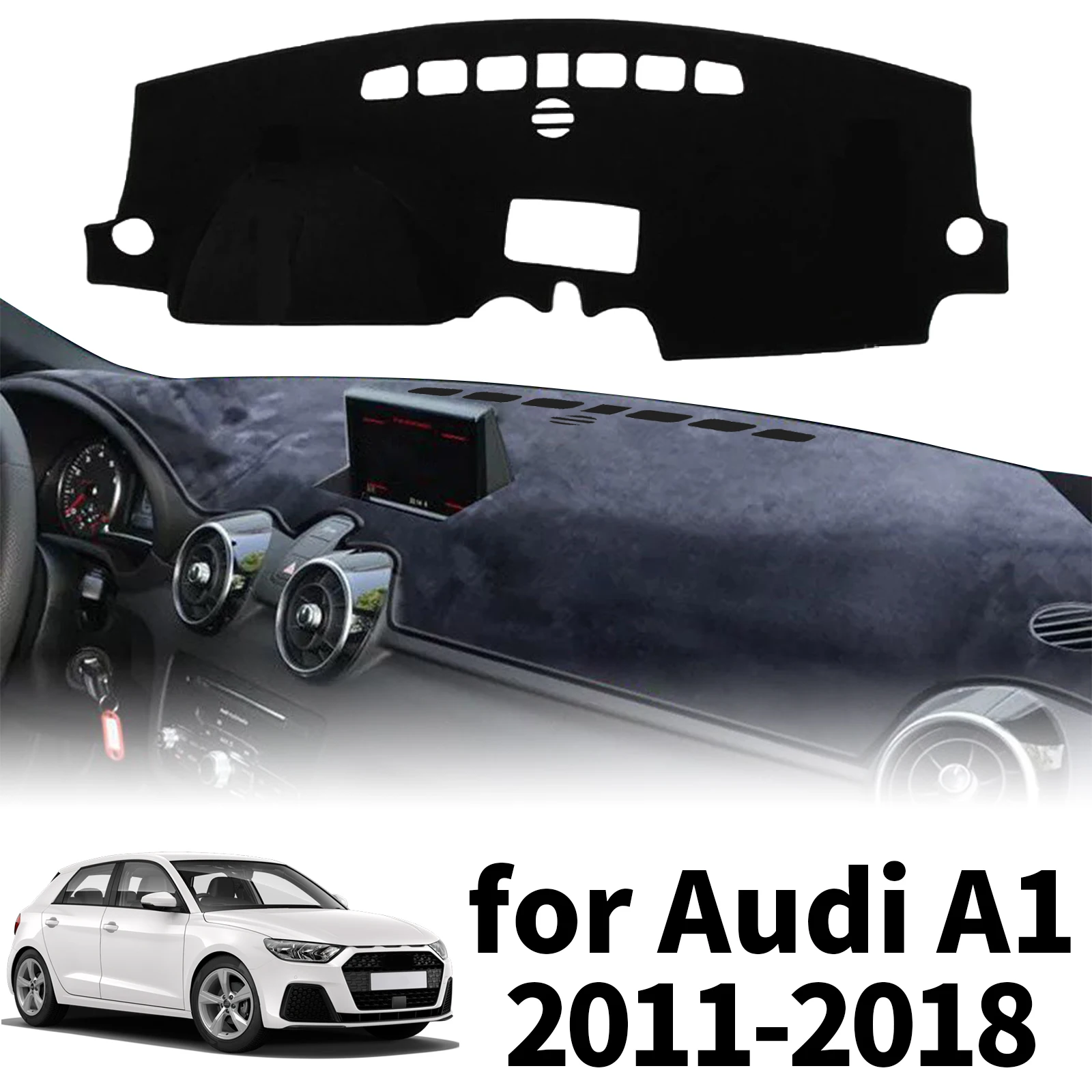 

fit for Audi A1 8X MK1 1th 2018-2011 LHD Dashmat Dashboard Cover Pad Protective Carpet Car Leather Accessories DashMat Sunshade